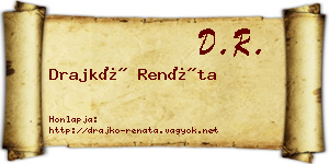 Drajkó Renáta névjegykártya